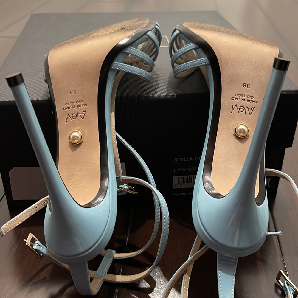 Alevi Stella Kim Patent Blue Sandals - Picture 4 of 5